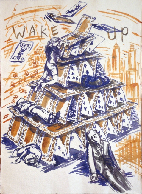 Leila Redpath’s artwork for the Better Than Christmas wish “People to wake up”
